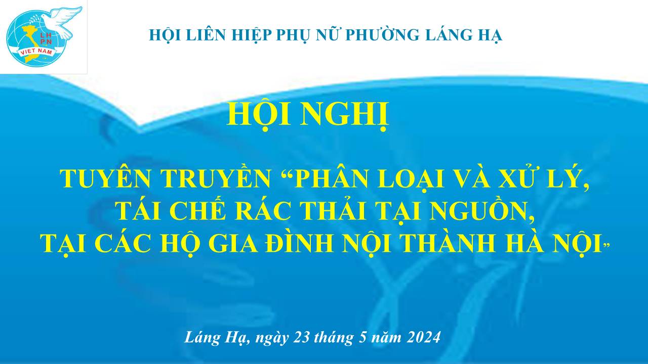 HOẠT ĐỘNG CỦA HỘI LHPN PHƯỜNG LÁNG HẠ